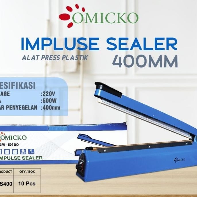 [Ready] Omicko Impulse Sealer Plastik 40Cm Mesin Press Plastik Pres Perekat