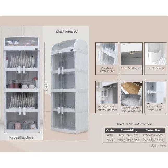 [Cod] Naiba - Rak Piring Plastik Premium Nandos Milano 4102/4101