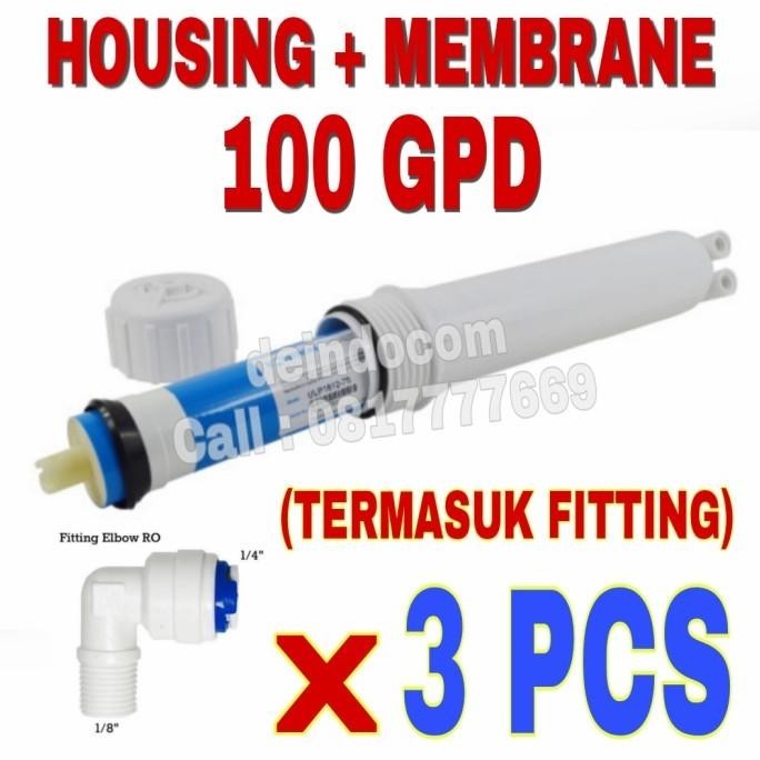 [Ready] Housing Ro + Membrane Ro 100 Gpd (Fitting Lengkap) - Membran 100Gpd Ro
