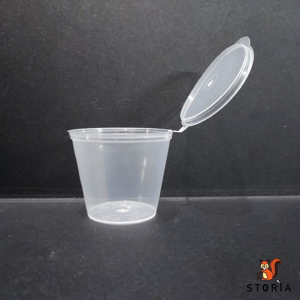 Cup kecil 75ml Bulat 1 pack 50pcs/ Cup Sambel/ Cup Puding Plastik merk Suapi