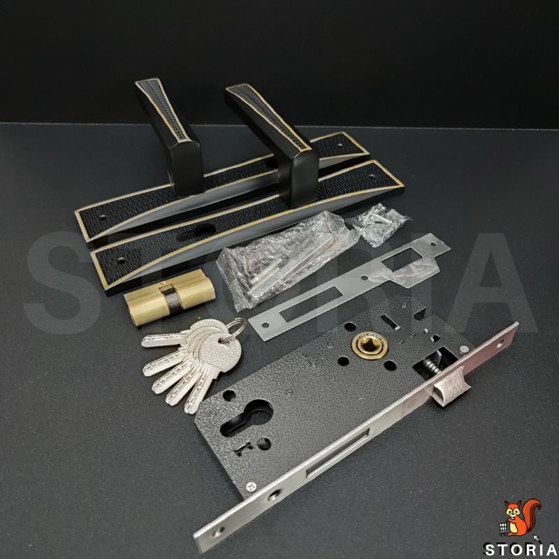 Set Handle Besar + Kunci Handle Pintu Kunci Pintu - Sisley