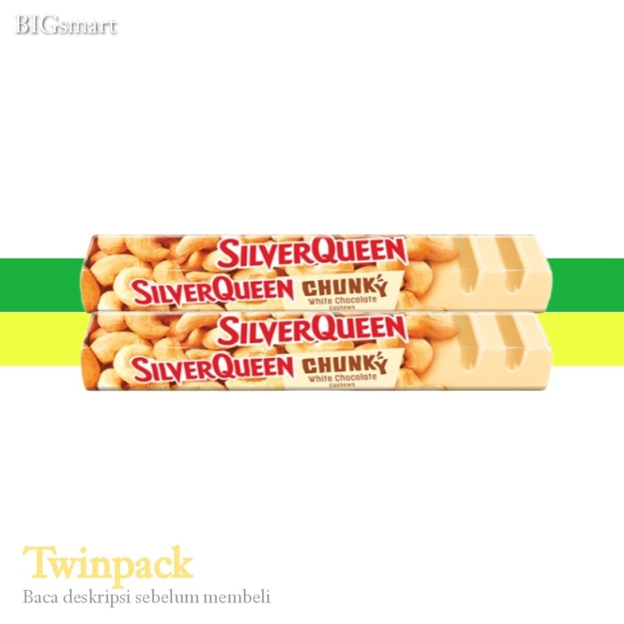 

SilverQueen Chunky Bar White Chocolate Cashew 95 g - Twinpack