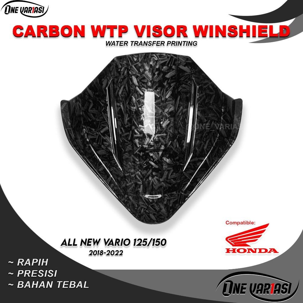 COVER VISOR WINSHIELD ALL NEW VARIO 125 150 VARIO NEW 2018 VISOR CARBON FORGED
