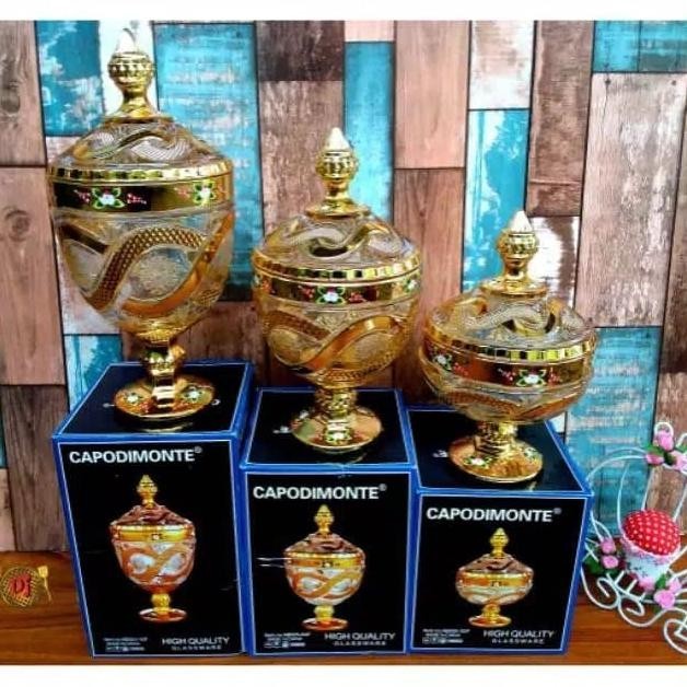 [Ready Stock] Toples Capodimonte Ulir Kristal 1 Set