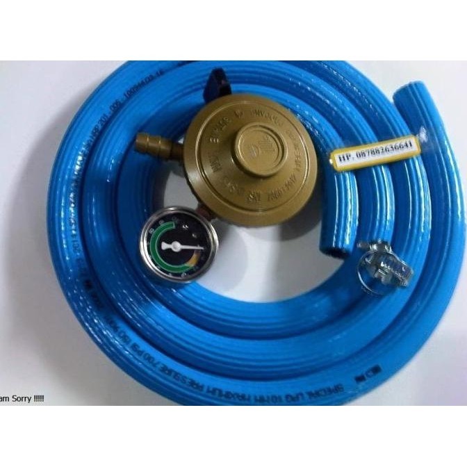 [Bisa Cod] Regulator Untuk Tabung Bright Dan Lpg Winn Gas Selang Gas Lpg 700 Psi