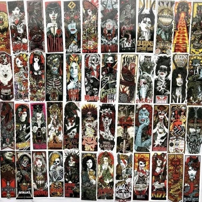 Stiker 50 Pcs Metal Up Your Ass Stickers Gothic Themes and Motifs