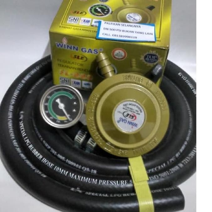 [New] Regulator Winn Gas W 888 Manometer Selang Gas Lpg 500 Psi Dn Asli