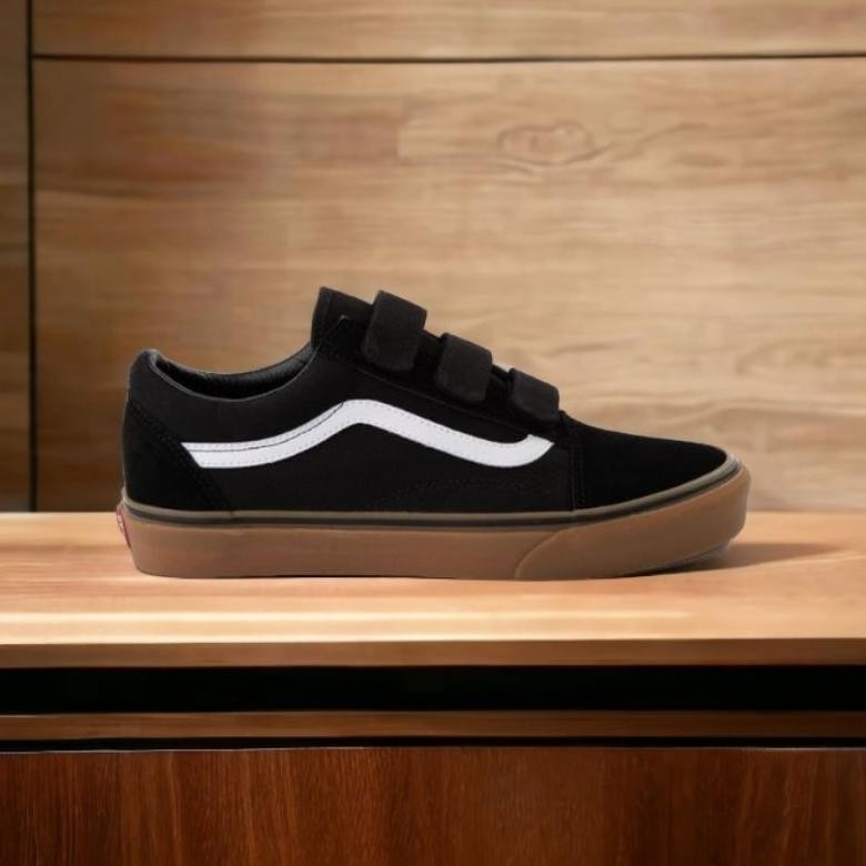 Sepatu Vans Old Skool V Black Gum Original 100%