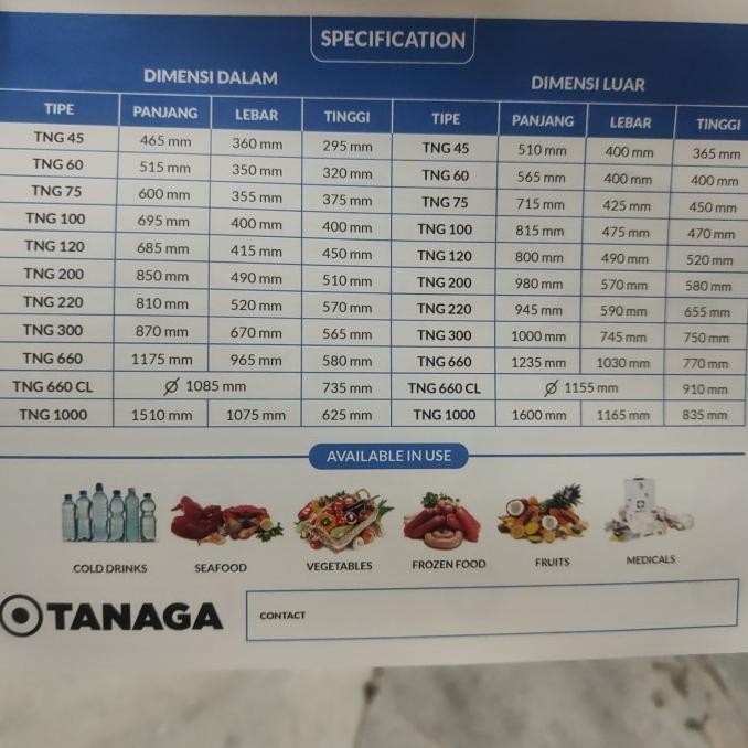 Coolbox Tanaga / Box Es Tanaga Ukuran 100 L 120 L 200 L 220 L