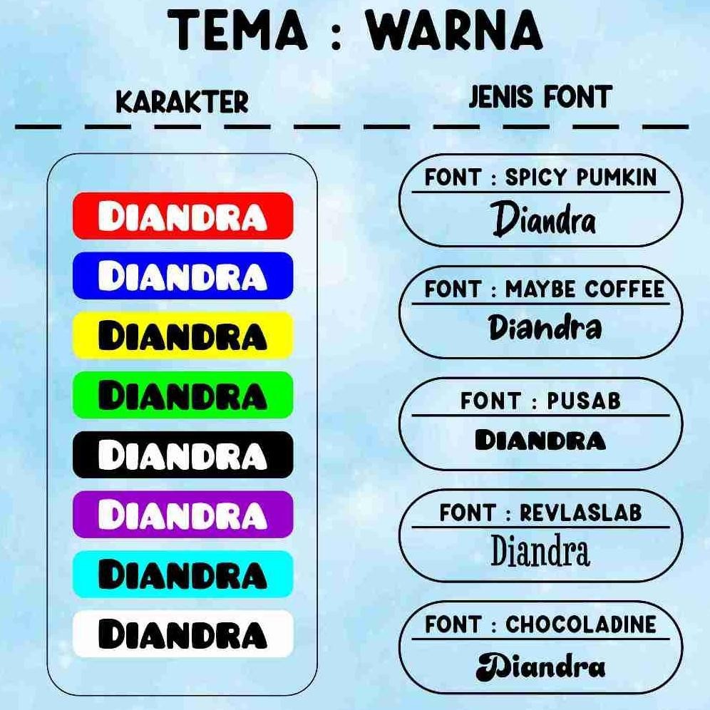 

Stiker Label Nama Custom Ukuran Besar Isi 32 Pcs Label Nama Anak Waterproof Tahan Air Stiker Pensil Warna Label Pensil Label Botol Minum Sticker Tempat Makan Stiker Mainan Warna Warni Disney Muslim Muslimah Super Hero Karakter Aesthetic Untuk Sekolah