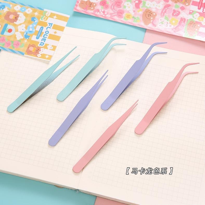 

Pinset Lurus / Lengkung Bahan Stainless Steel Warna Macaron Untuk Diy Scrapbook / Jurnal / Album / Stiker Colored Tweezers Washi Tape Sticker Tool Diy Penjepit Stiker Anti Air Promo