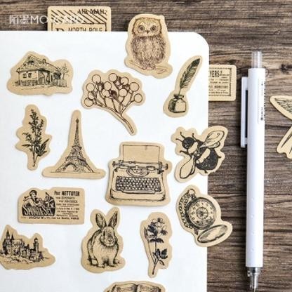 

Sticker Squirrel 45Pcs Mini Box Stiker Desain Binatang Untuk Jurnal / Scrapbook Journaling Journal Bujo Bullet Journaling Stickers Best Seller