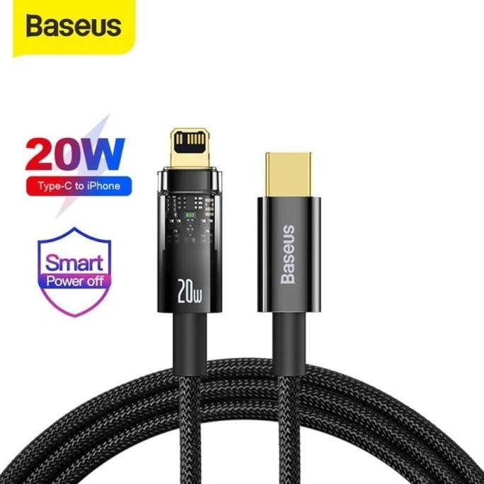 BASEUS KABEL DATA IPHONE 13 FAST CHARGE TYPE C TO IPHONE AUTO OFF 20W