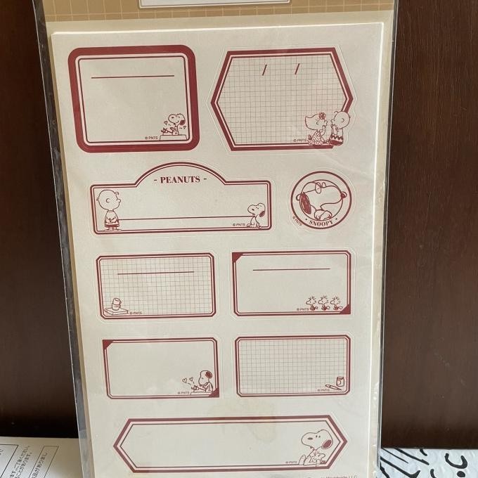 

snoopy label sticker / label stiker snoopy