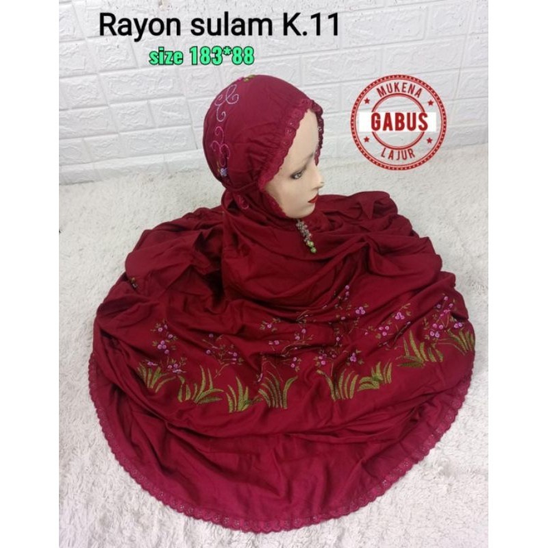 MUKENA TERUSAN RAYON WARNA SULAM