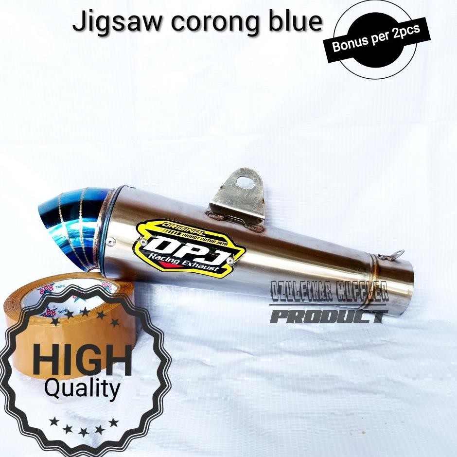Flase Sale Slincer Knalpot Dpj Sarangan Setengah  Suara Helikopter Jigsaw Keong Blue Gp 1 Kompetisi 