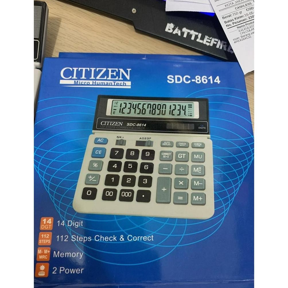 

SPECIAL KALKULATOR CITIZEN CT 8614 - CALCULATOR CT 8614 14 DIGIT tia-111