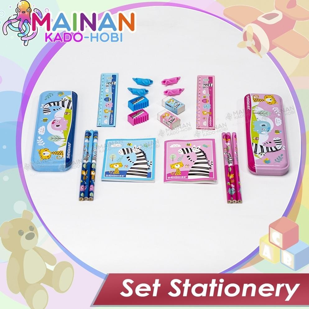 

Fe24 Kado Ulang Tahun Anak Stationery Set Alat Tulis Pensil Eraser Ruler Noted Book Serutan Gratis Ongkir
