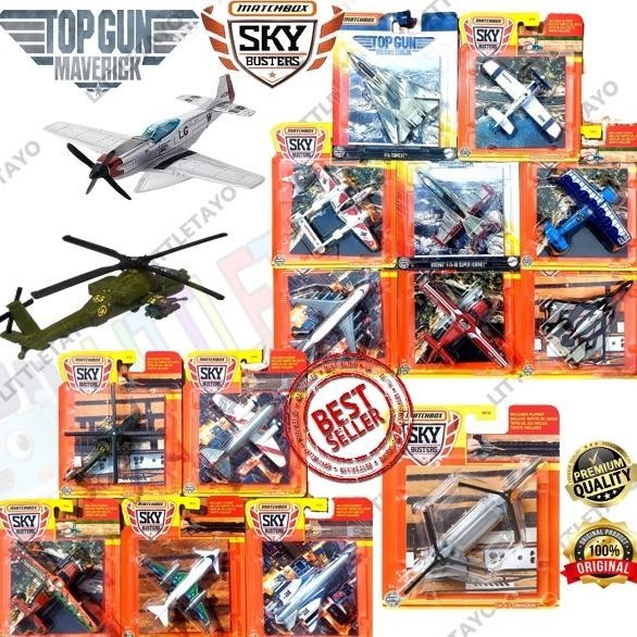 Terlaris Matchbox Sky Busters Miniatur Pesawat Terbang Helicopter Fighter Maverick Boeing F/A-18 Sup