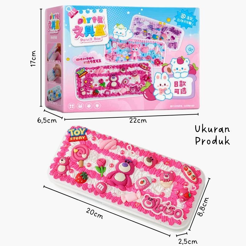 

To94 Diy Pencil Case Menghias Kotak Pensil 3D Kyutocream Diy Deco Cream Kit / Diy Kotak Pensil Cream Glue Set Prakarya Mainan Edukasi Anak / Stationery Handmade Viral