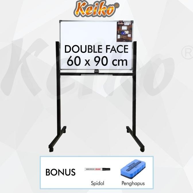 

Jual Papan Tulis Whiteboard Standing Double Face Keiko 60 X 90 Cm