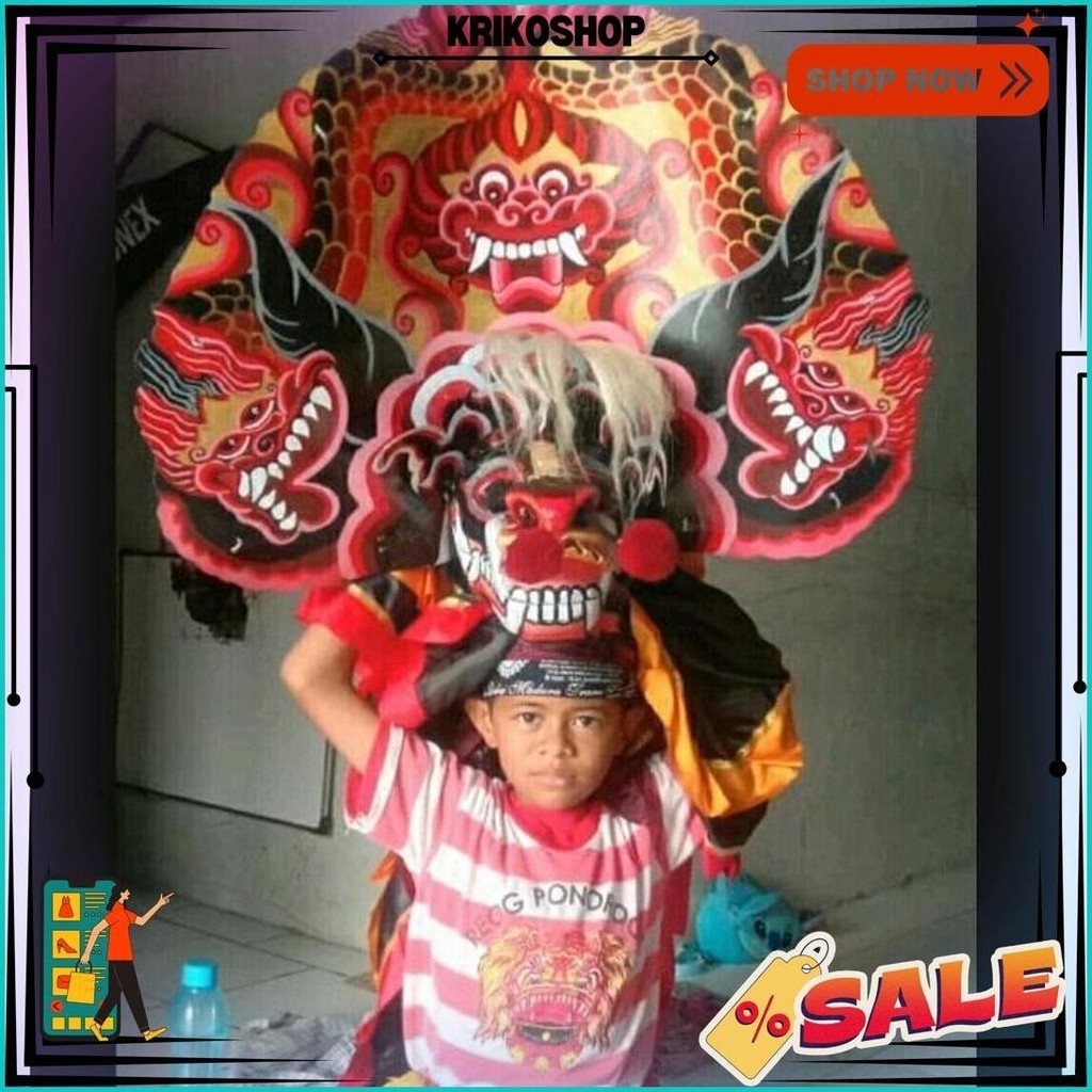Barongan Anak Uk 17 Bonus Kemul Barongan Devil Barongan Murah Barongan Anak Barongan Thik Barongam T
