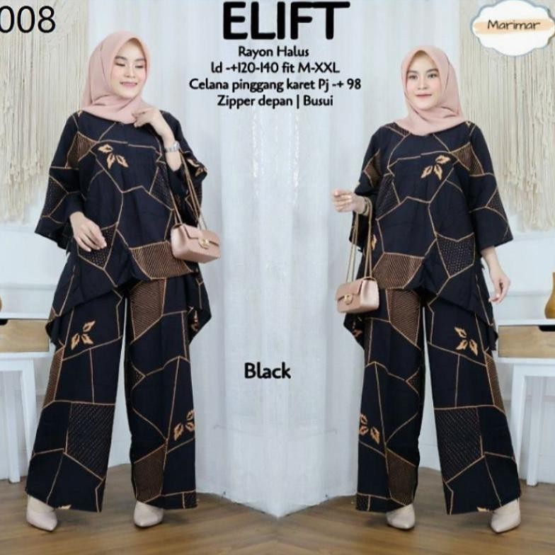 Terlaris Frayabatik | Setelan Jumbo Waka Elift | Set Rayon Terbaru | One Set Busui Friendly Viral