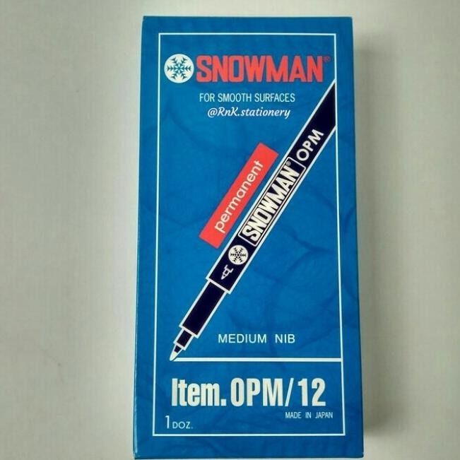 

Spidol Permanent Snowman Opm Isi 12 Pcs