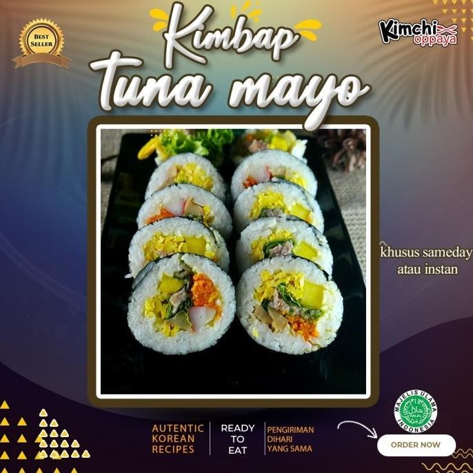 

Kimbab tuna mayonese sushi Korea enak asli 10 potong...