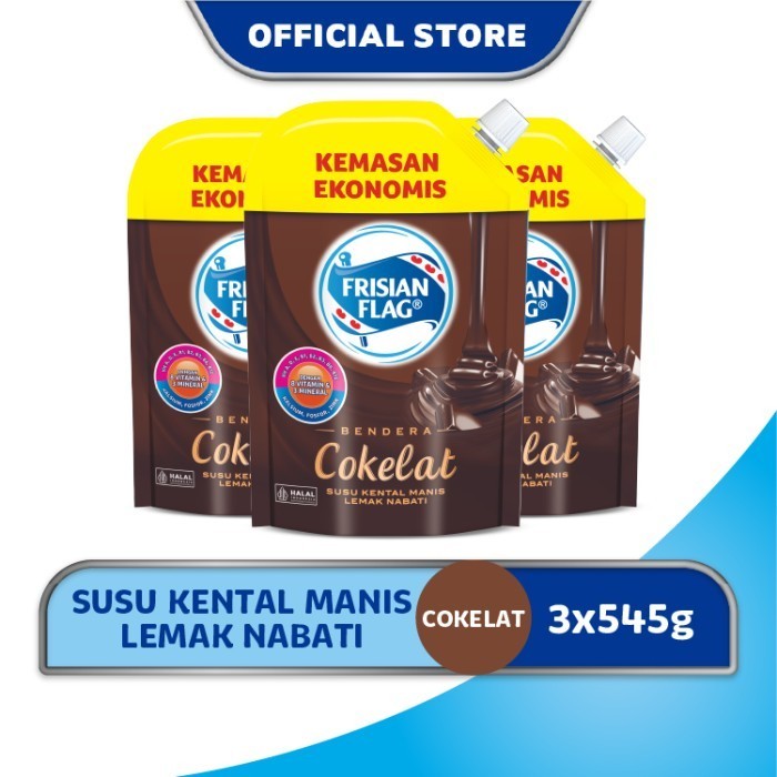 

`````````] Frisian Flag Bendera Kental Manis Cokelat Pouch 545g [3 pcs]