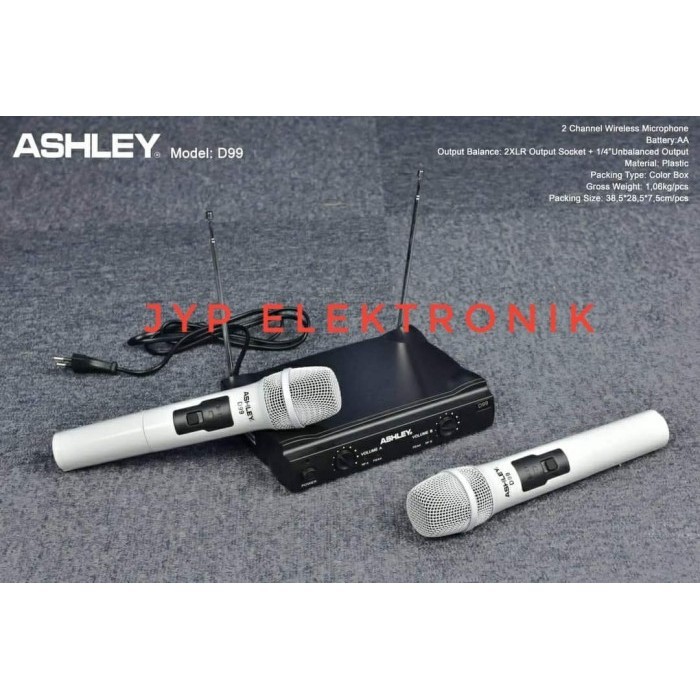 Mic Wireless Ashley D 99 / D99 / D-99 (Original) Handheald Microphone