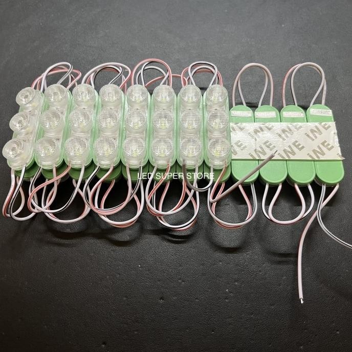 BEBAS ONGKIR - [100pc] Module SAMSUNG LED 6520 3 mata 24v 3w | Waterproof CE ROHS