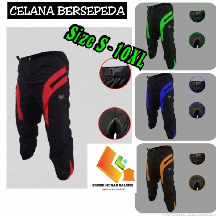 Big Size Jumbo Celana Sepeda Gowes Padding 3/4 Mtb El Terbaru