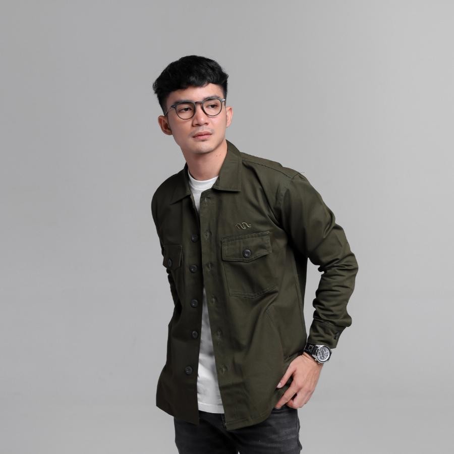 Jaket Pria Distro Keren Ineat Zaku Trucker Army Een Outerwear