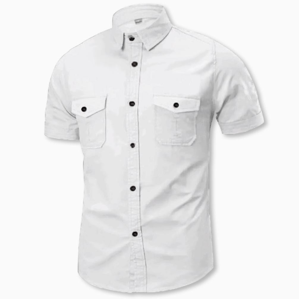 Baju Kemeja Tactical Pria Lapangan Outdoor Remaja Angga Lengan Pendek Formal Kasual Indonesia Ey Whi