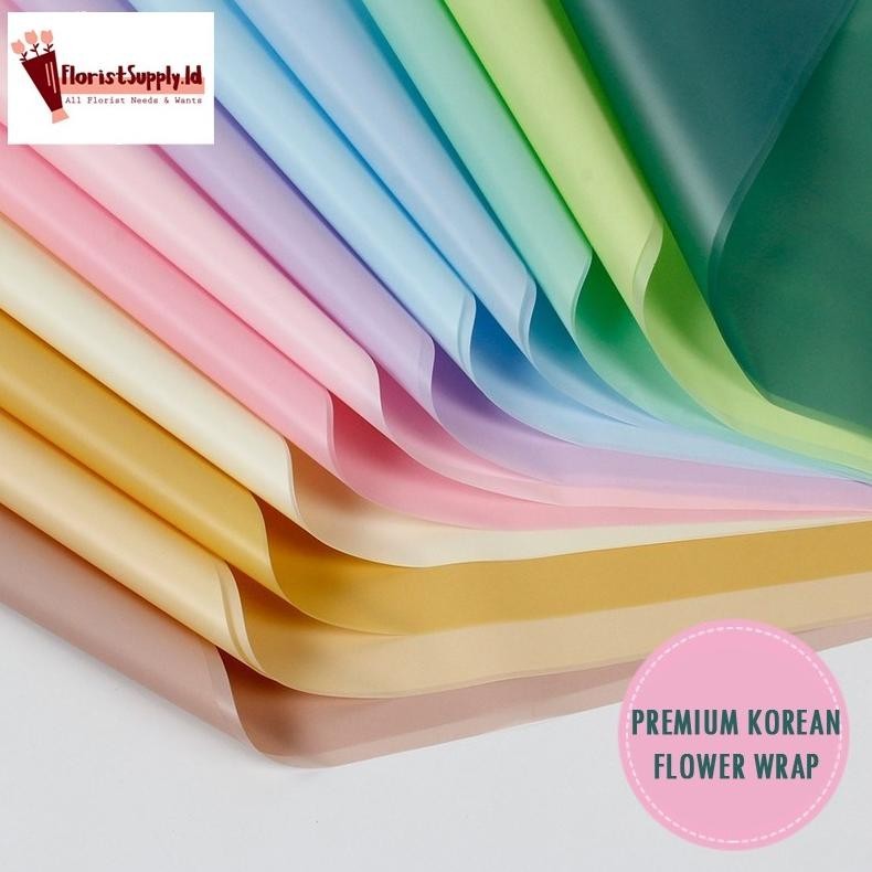 

[5 Lembar] Plain Soft Pastel Flower Wrap/Kertas Bunga/Cellophane - Fwv (Promo)