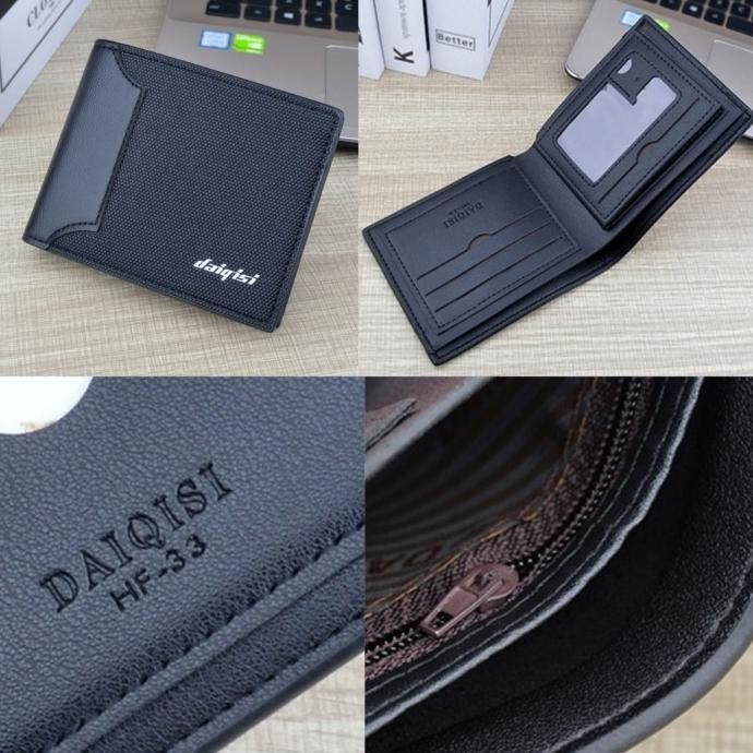 DOMPET LIPAT PRIA KULIT WA818B5 PREMIUM ORIGINAL IMPORT HITAM WATARU