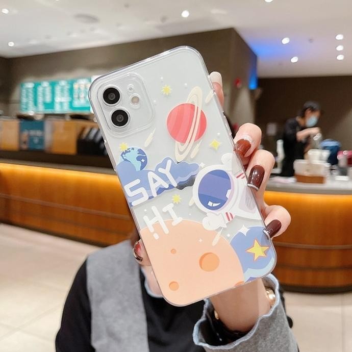 CASE OPPO A74 5G A76 A96 CASING HP MOTIF ASTRONOT SAY Hi