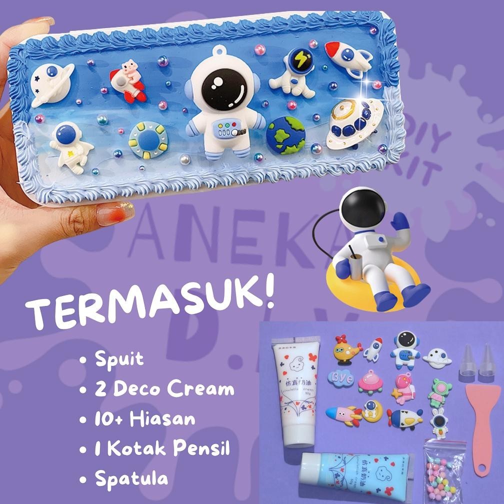 

COD Kit Kotak Pensil DIY / DIY Deco Cream Kit / DIY Pencilcase / DIY Kotak Pensil / Cream Glue Set / Tempat Pensil Menghias / DIY Kit Kotak Pensil / Deco Cream Clay Pencil Box et-12