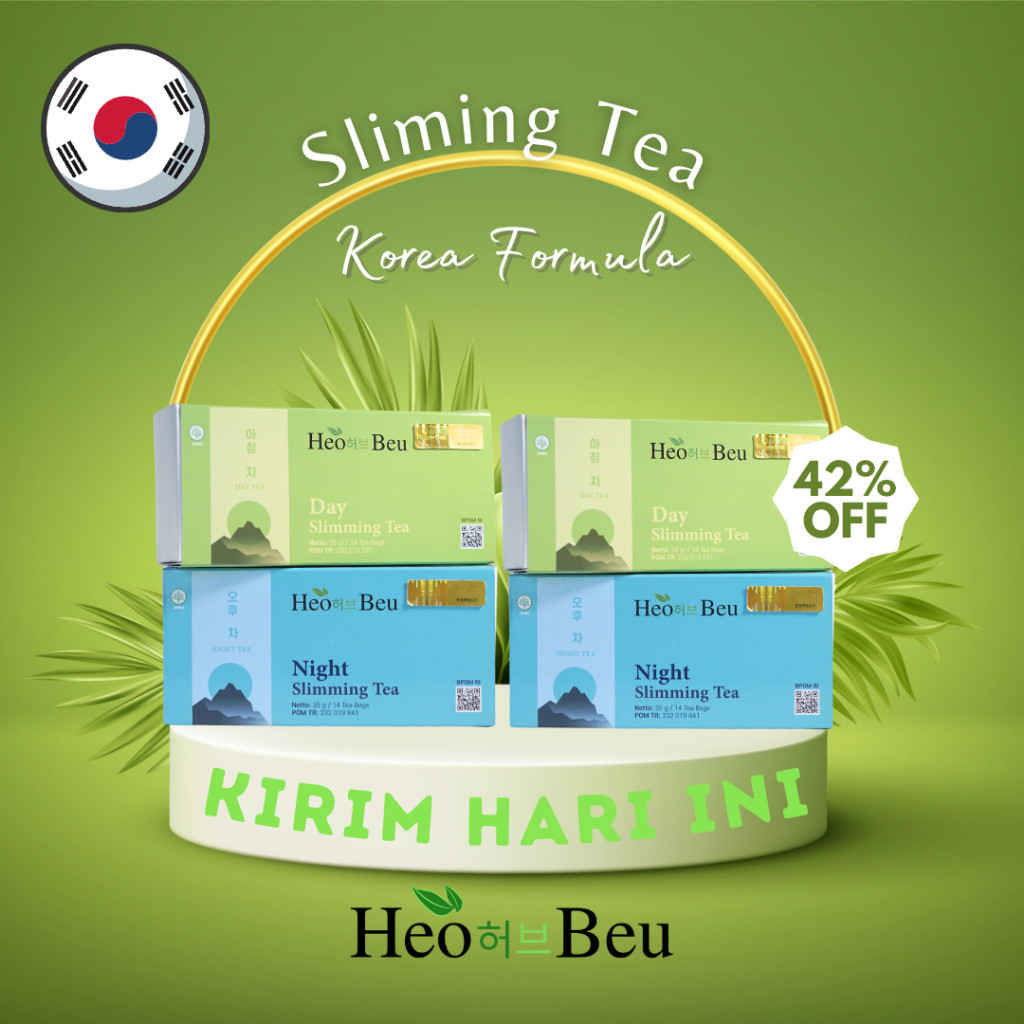 

Heo Beu 4 Box (2 Siang 2 Malam) Slimming Tea Teh Diet Pelangsing Penahan Nafsu Makan Original Viral
