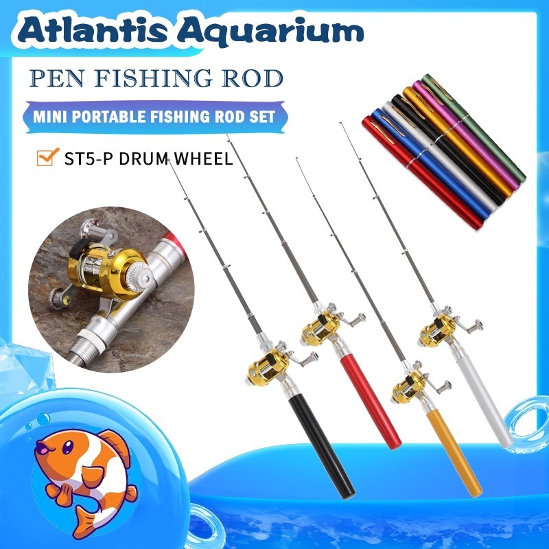 [Bahan halus dan Nyaman] Ruparuma Mini Fishing Rod Pena Satu set Joran Pen mini Pancing Pulpen
