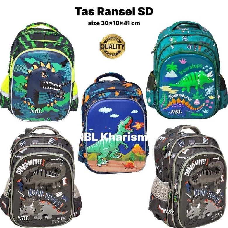 Tas Ransel Anak Laki Laki Dinosaurus Tas Sekolah  Sd Tk Dinosaurus