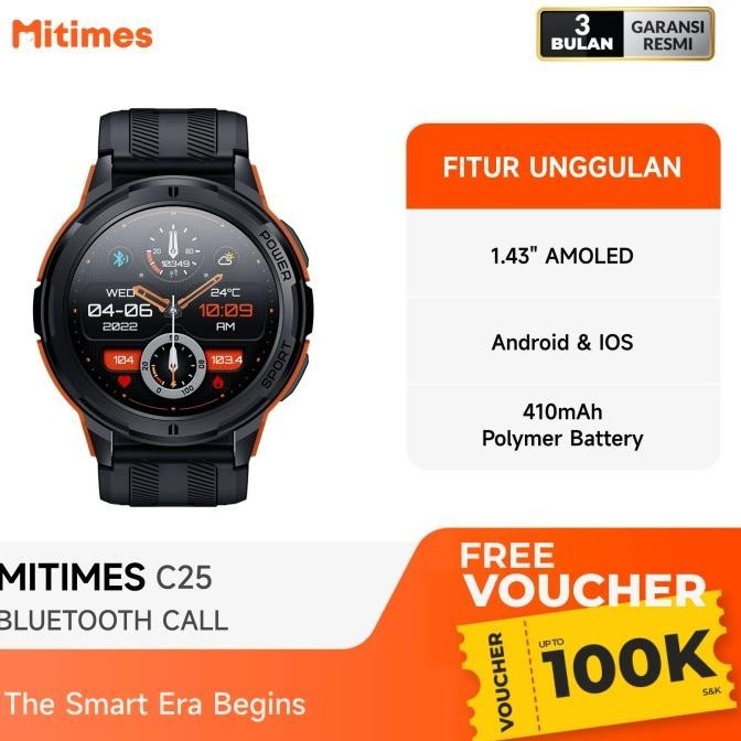 Mitimes C25 Smart Watch 1.43 Inch AMOLED Sport Watch