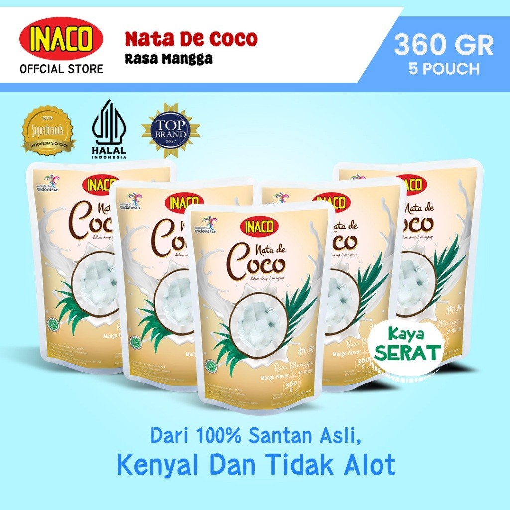 

INACO Nata De Coco Mango Pouch 360gr - 5pcs