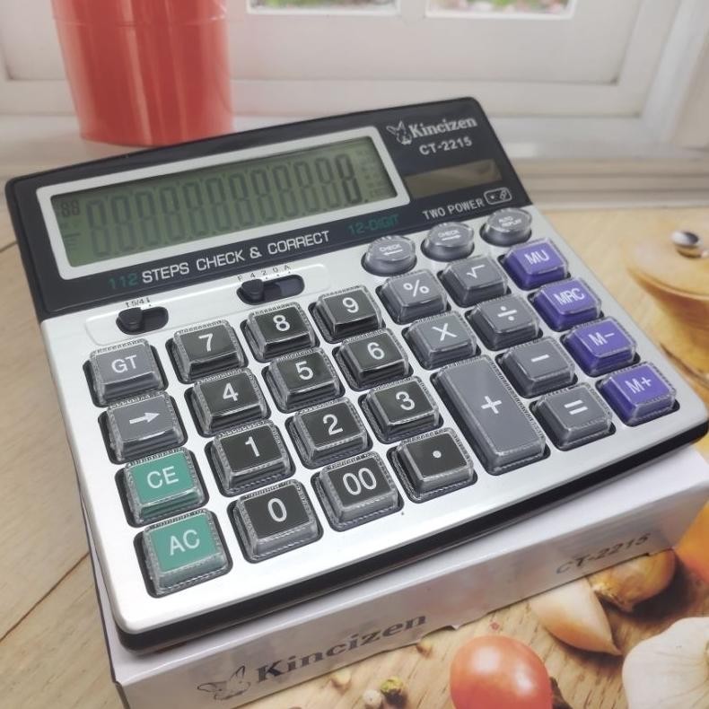 

TERLARIS Kalkulator Calculator Meja Dagang 12 Digit Ukuran Layar Besar Tombol Mika Big Display nl-8