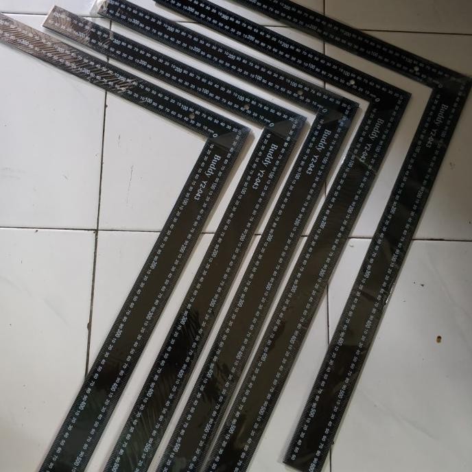 Siku Tukang 60 Cm Stainless Buddy - Penggaris Tukang Siku ORIGINAL