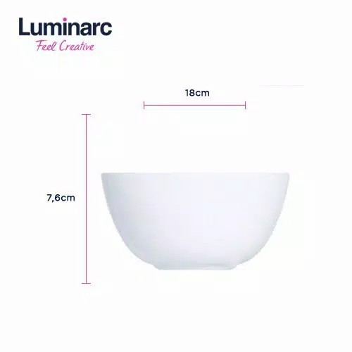 Luminarc Set 3 Pcs Mangkok Mie Diwali White 18Cm N3975