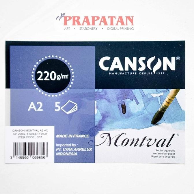 

Canson Montval Watercolor Paper A2 220gsm | Kertas Cat Air