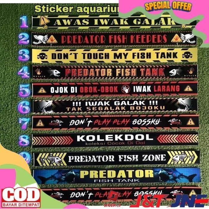 

STIKER AQUARIUM IKAN CHANA 70CM 80CM 100CM TINGGI 7CM ALISUP