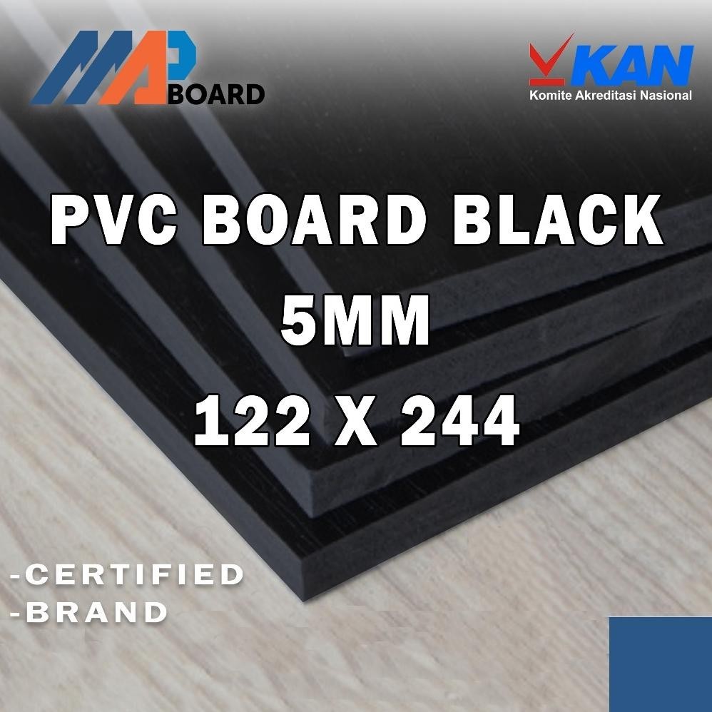 

promoo baru lembaran pvc foam board black / map board hitam keras 5mm ukuran 122x244
